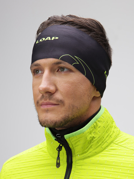 Loap Zeleno-čierna športová zimná čelenka LOAP Zal