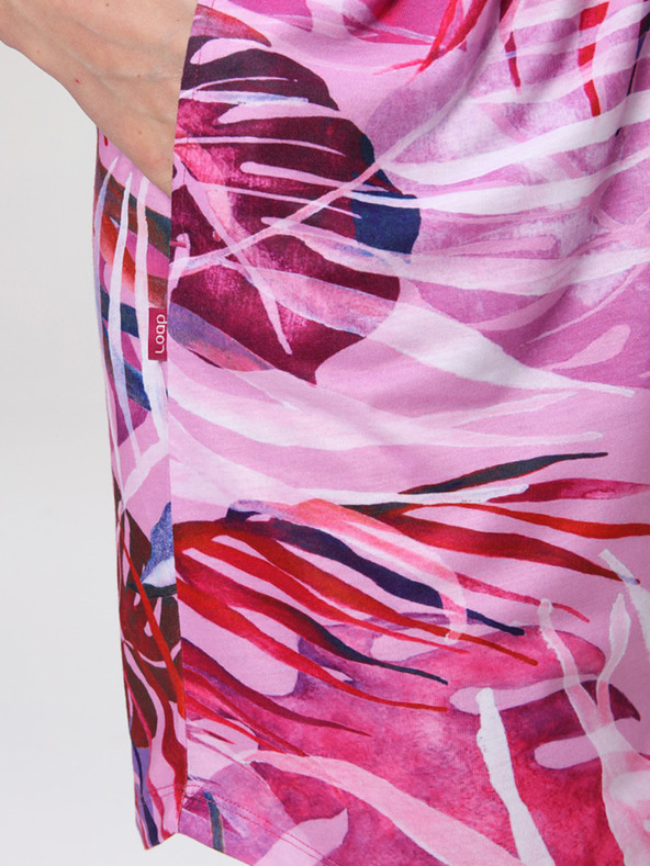 Loap Ružové dámske vzorované šaty LOAP Anuma