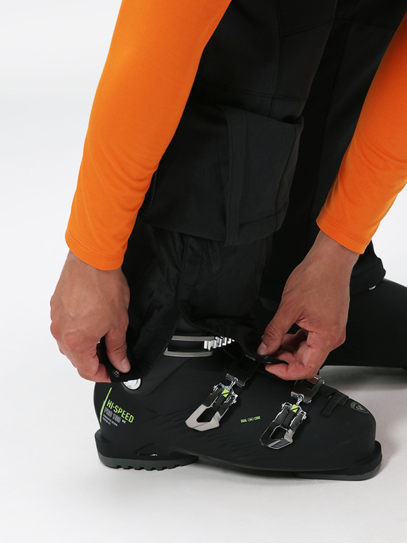 Loap Čierne pánske lyžiarske softshellové nohavice LOAP Lupnar