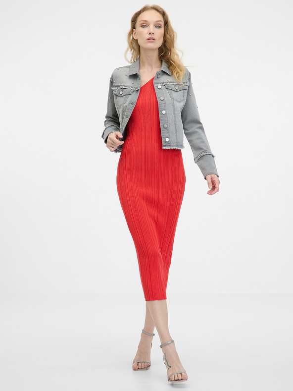 Orsay Šedá dámska džínsová bunda ORSAY