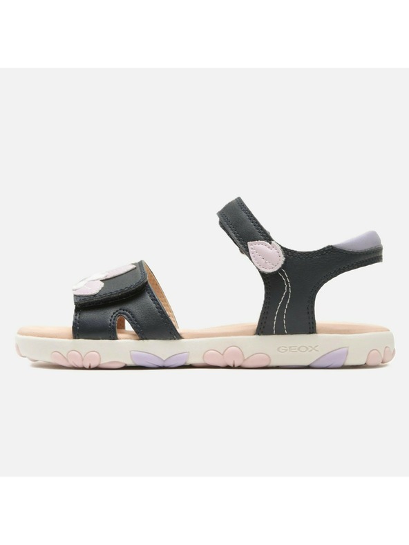 Geox Tmavo modré dievčenské sandále a papuče Geox Haiti G. A