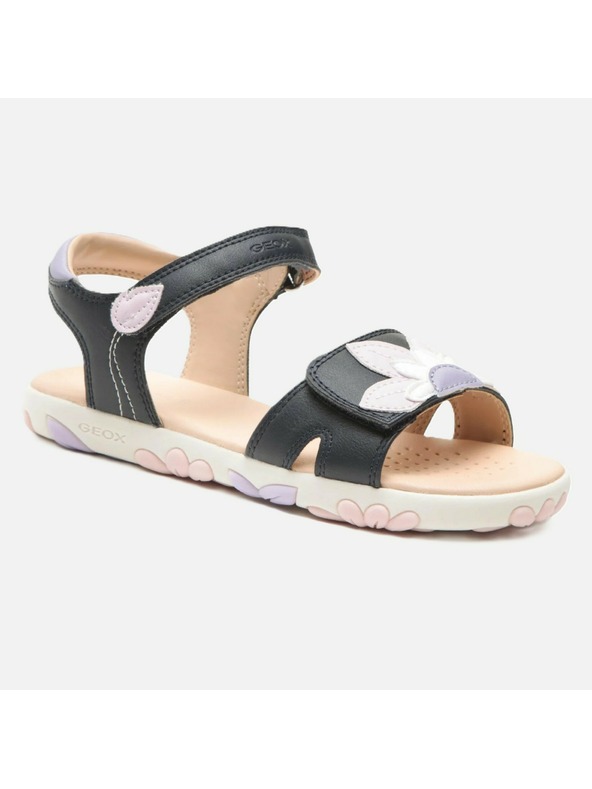 Geox Tmavo modré dievčenské sandále a papuče Geox Haiti G. A