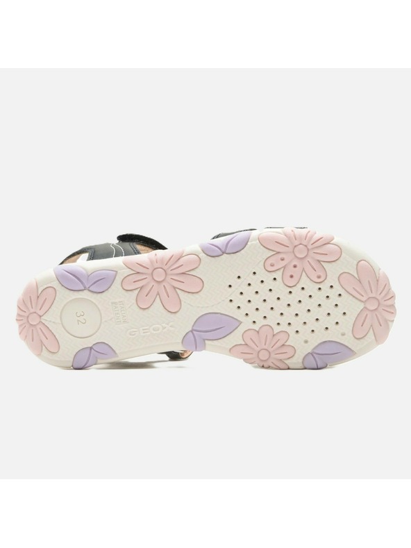 Geox Tmavo modré dievčenské sandále a papuče Geox Haiti G. A