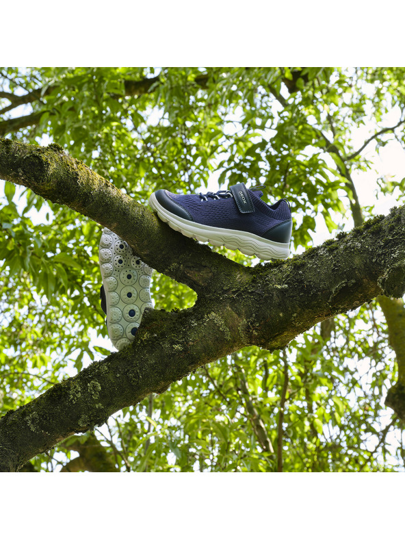 Geox Tmavo modré chlapčenské tenisky Geox Spherica