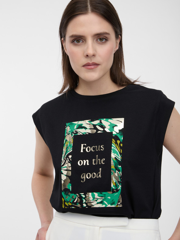 Orsay Čierne dámske polo tričko ORSAY