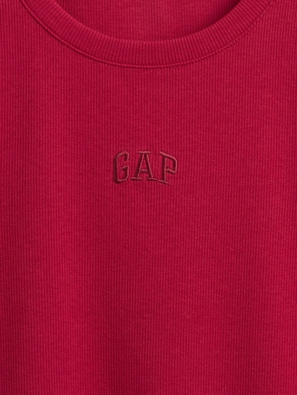 GAP Rebrované crop tričko s logom GAP