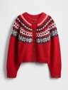 GAP Oversize kardigan Fair Isle s prímesou vlny GAP
