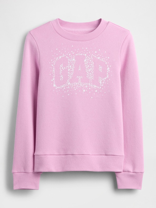 GAP Detská mikina s logom a fleece GAP