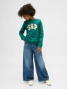 GAP Detská mikina s logom a fleece GAP