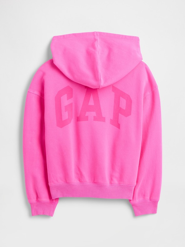 GAP Detská mikina s logom a fleece GAP