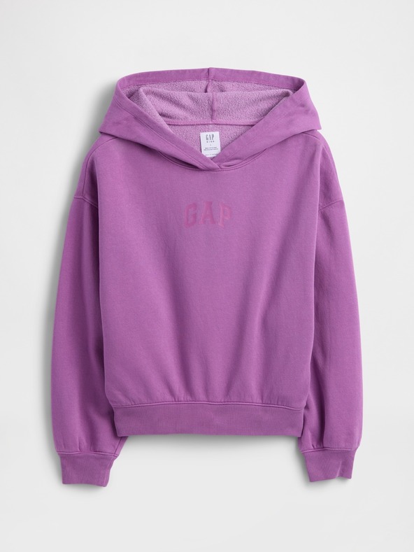 GAP Detská mikina s logom a fleece GAP