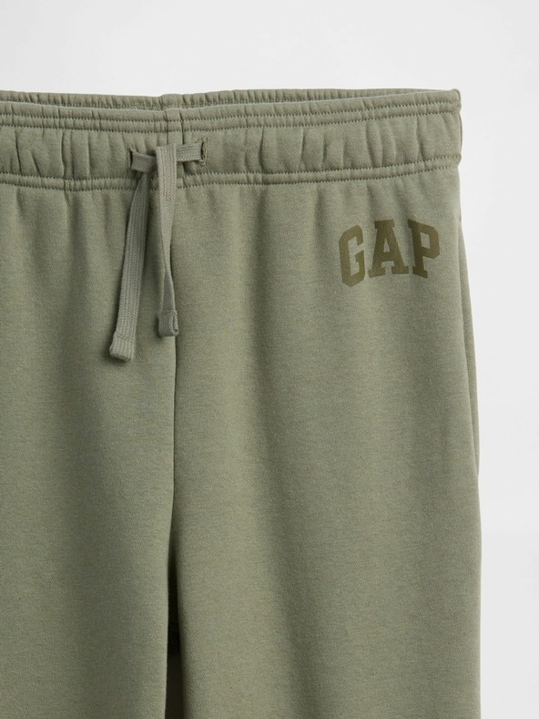 GAP Detské tepláky fleece logo army GAP