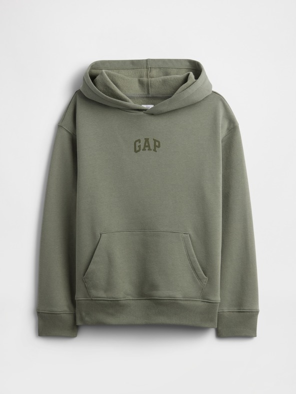 GAP Detská mikina s logom a fleece GAP