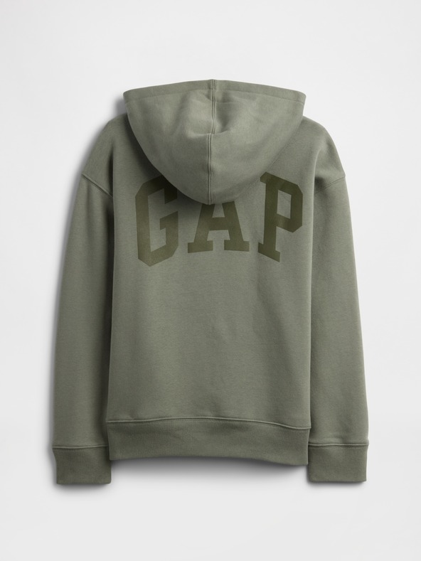 GAP Detská mikina s logom a fleece GAP