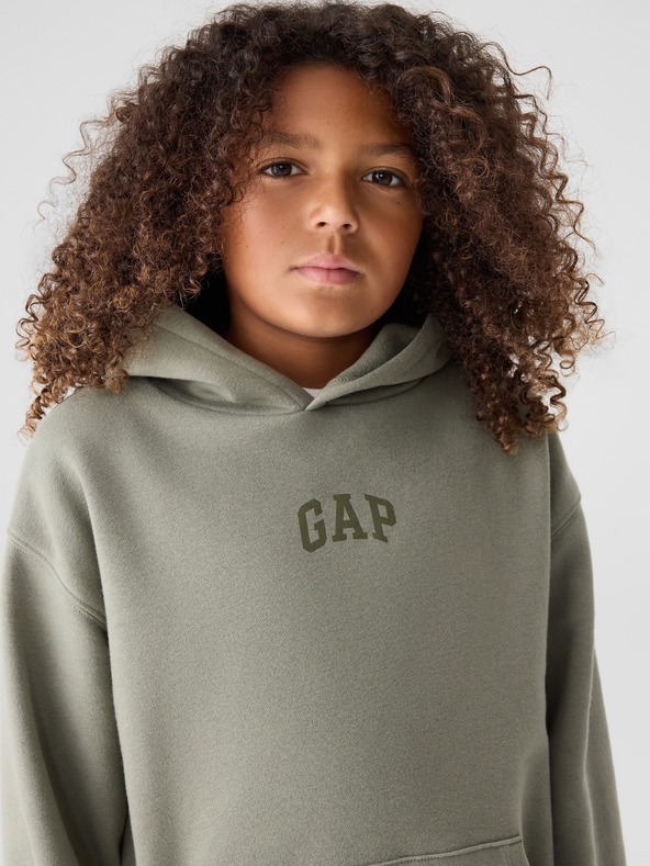 GAP Detská mikina s logom a fleece GAP