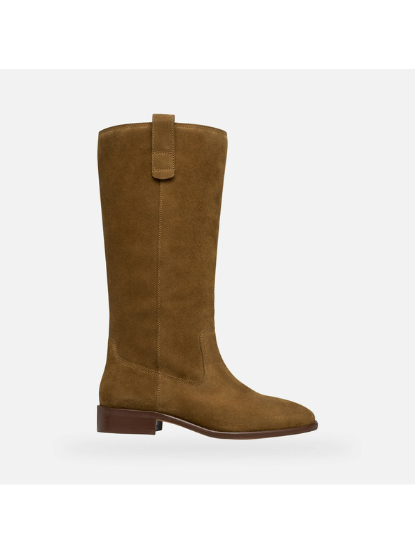 Geox Hnedé dámske čižmy Geox Eliebeth