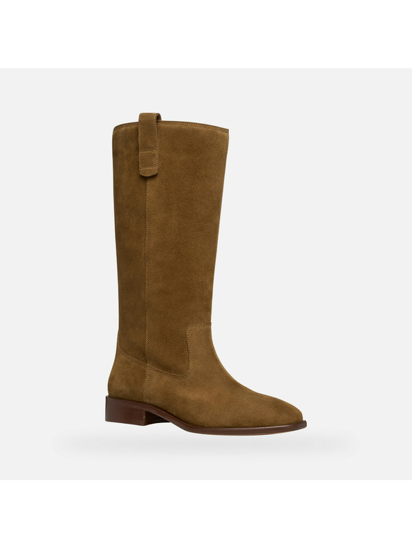 Geox Hnedé dámske čižmy Geox Eliebeth