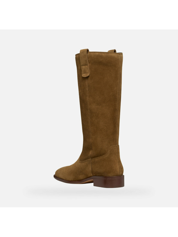 Geox Hnedé dámske čižmy Geox Eliebeth