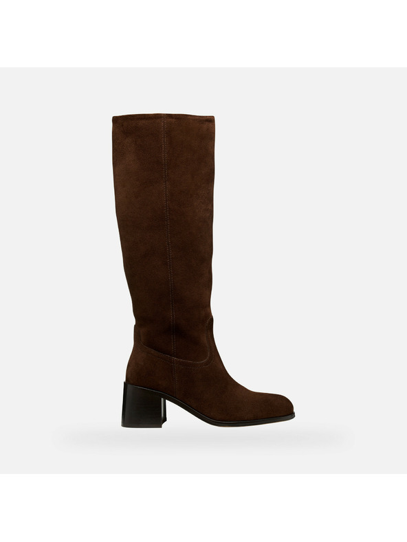 Geox Tmavohnedé dámske čižmy Geox Alnoire