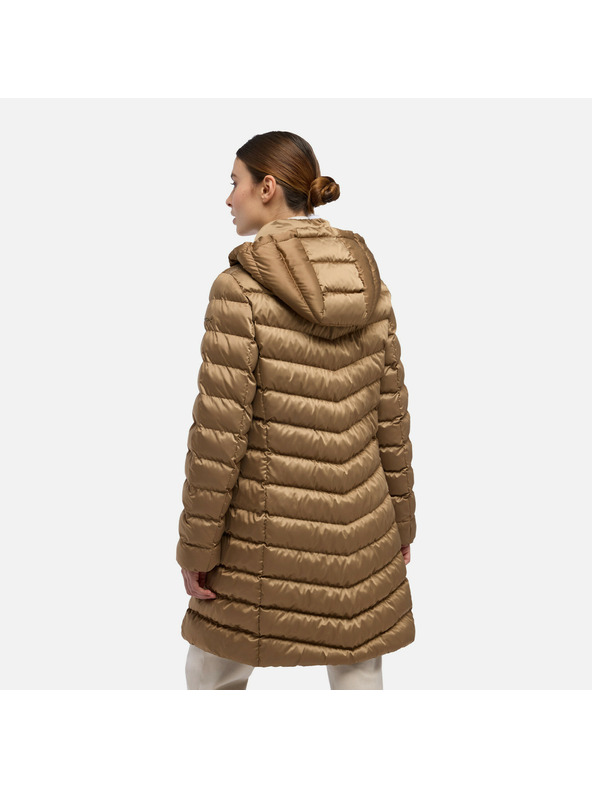 Geox Svetlo hnedá dámska páperová bunda Geox Zosma