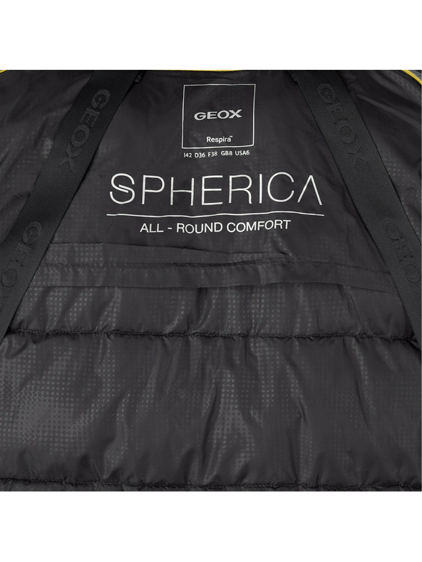 Geox Čierna dámska páperová bunda Geox Spherica