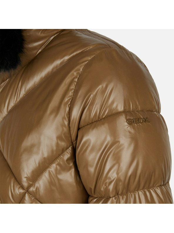 Geox Hnedá dámska parka Geox Backsie