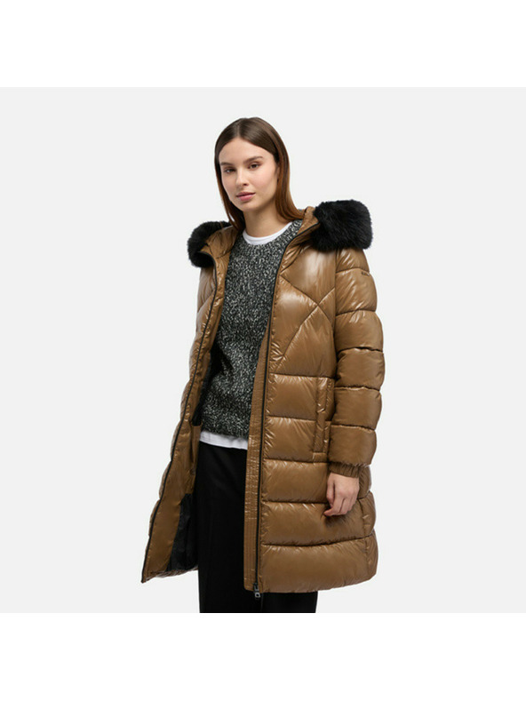 Geox Hnedá dámska parka Geox Backsie