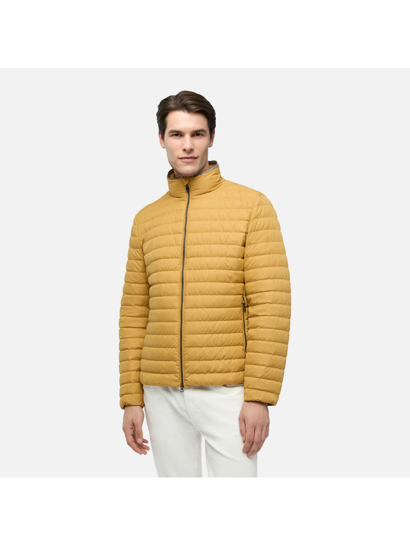 Geox Žltá pánska páperová bunda Geox Warrens