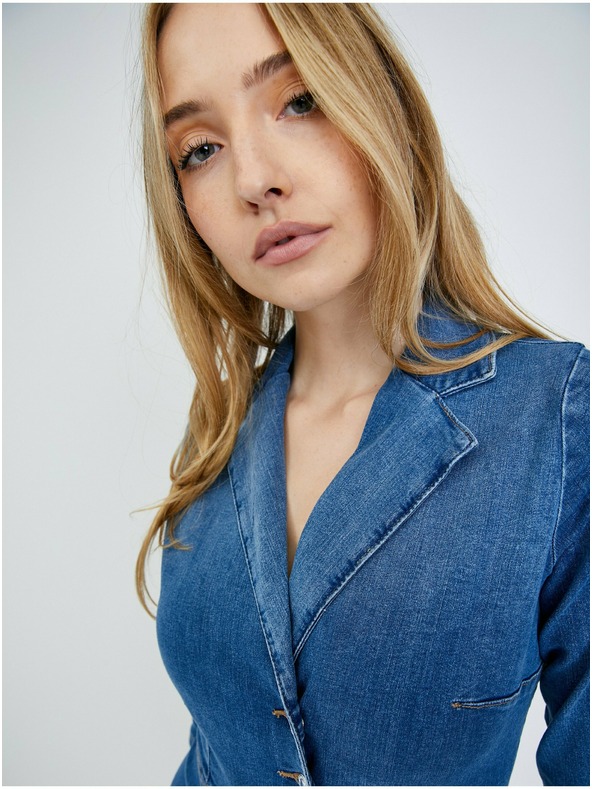 Orsay Modré džínsové košeľové šaty ORSAY