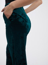 Orsay Zelené dámske zamatové nohavice ORSAY