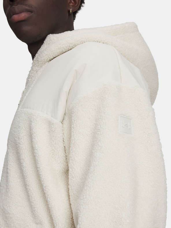 Under Armour Pánska mikina Under Armour UA High Pile Fleece FZ-WHT