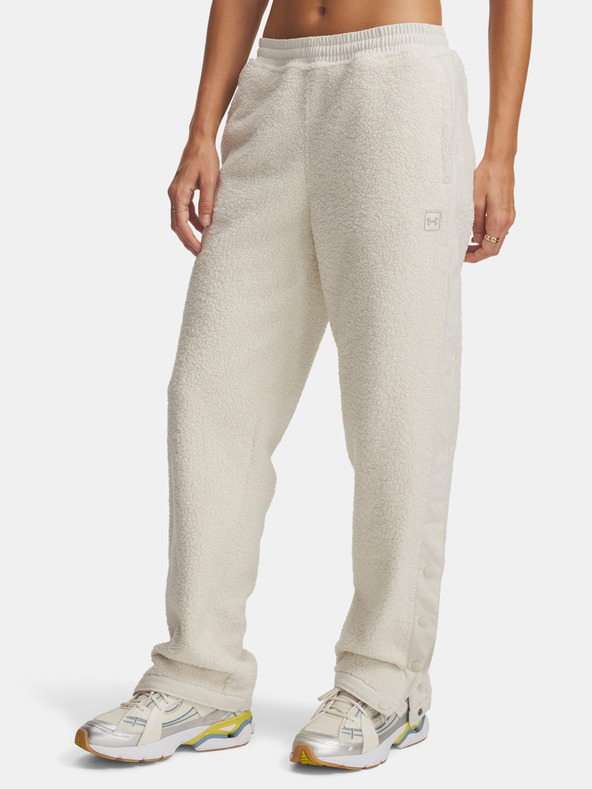 Under Armour Dámske športové nohavice Under Armour UA High Pile Fleece Pants-WHT