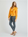 Orsay Oranžová dámska kožená bunda zo semišu ORSAY