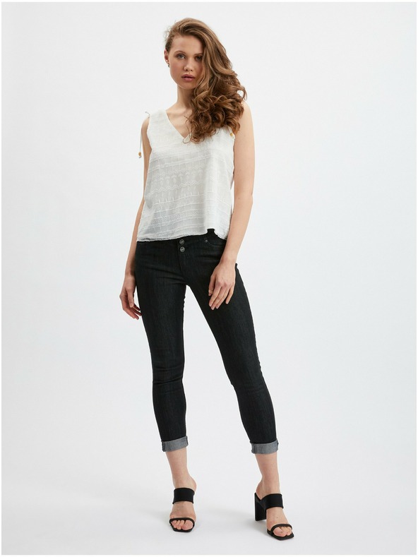 Orsay Biela dámska čipkovaná blúzka ORSAY