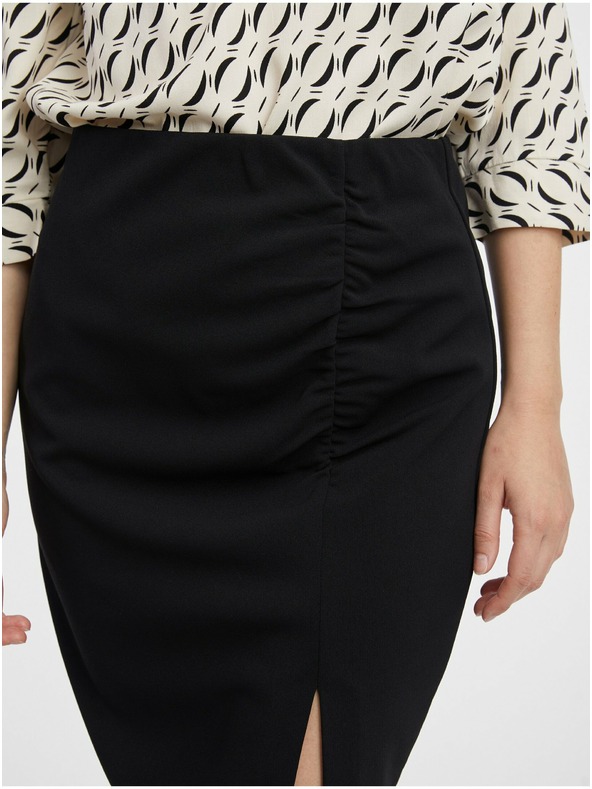 Orsay Čierna dámska plášťová sukňa ORSAY