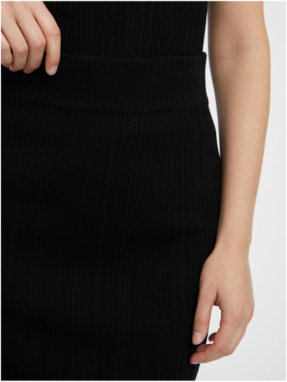 Orsay Čierna dámska svetrová sukňa ORSAY