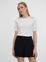 Orsay Biele dámske tričko s rozparkom na chrbte ORSAY