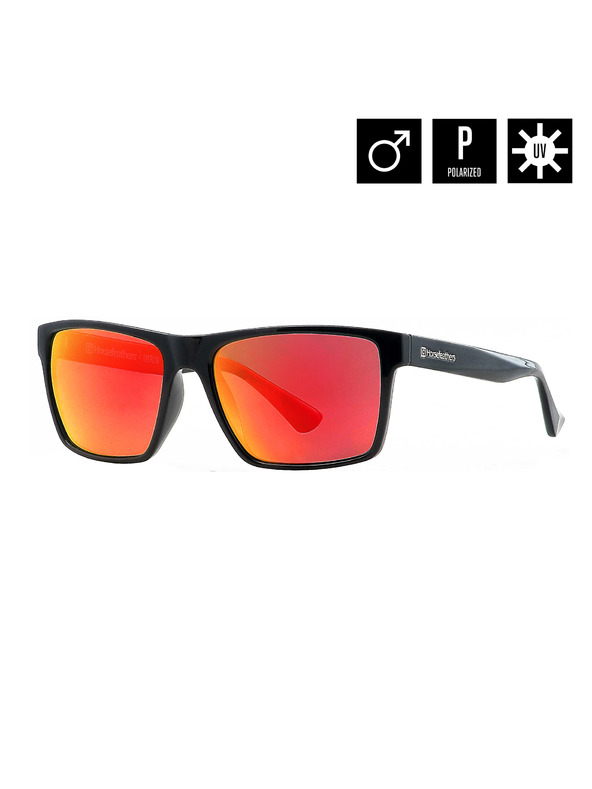 Horsefeathers Slnečné okuliare Merlin - gloss black/mirror red