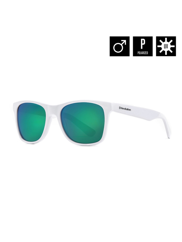 Horsefeathers Slnečné okuliare Foster - gloss white/mirror green