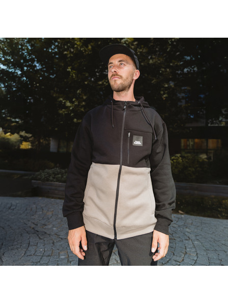 Horsefeathers Mikina Vick - čierna/tmavohnedá