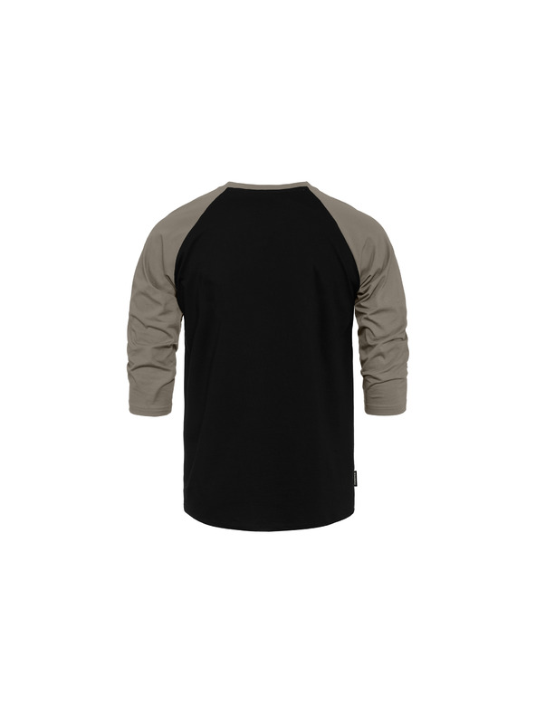 Horsefeathers Tričko Rollin Raglan - čierne/taupe