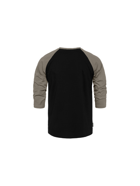 Horsefeathers Tričko Rollin Raglan - čierne/taupe