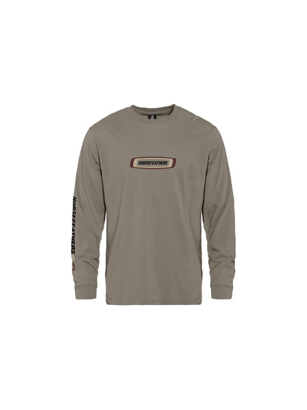 Horsefeathers Tričko Raceway LS - taupe