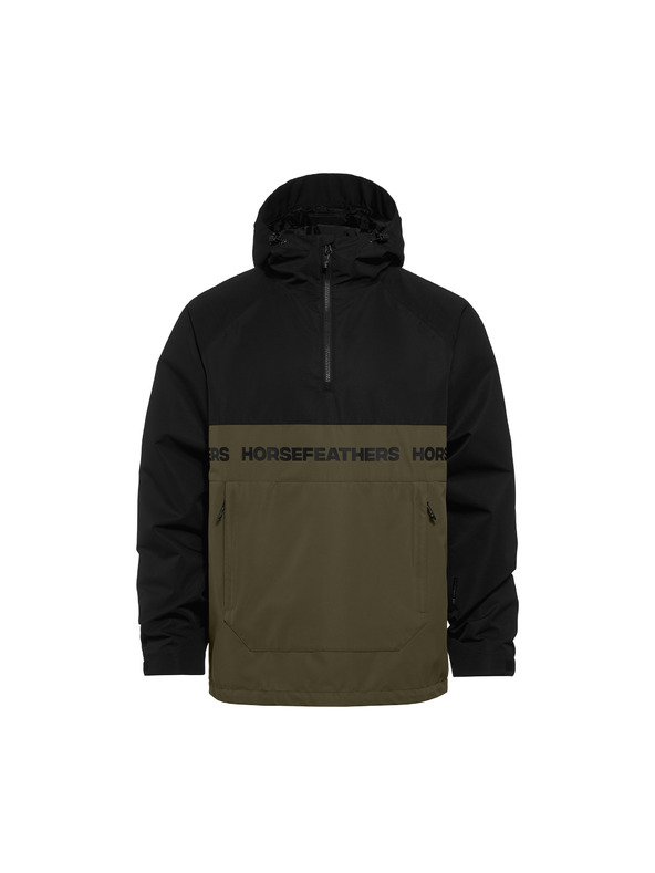 Horsefeathers Bunda Gordie - čierna/olivová noc