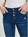 Orsay Tmavo modré dámske skrátené slim fit džínsy ORSAY