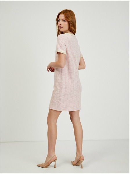Orsay Svetlo ružové dámske tvídové šaty ORSAY