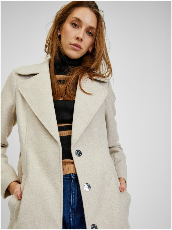Orsay Béžový dámsky zimný kabát s opaskom ORSAY