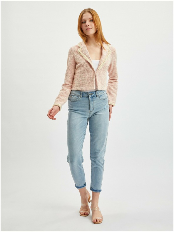 Orsay Svetloružové dámske tvídové sako ORSAY