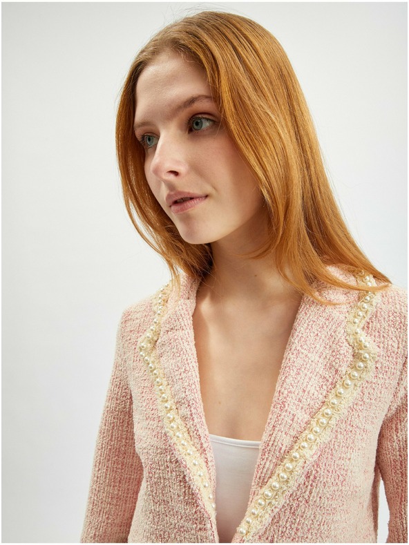 Orsay Svetloružové dámske tvídové sako ORSAY