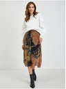 Orsay Čiernohnedá dámska vzorovaná midi sukňa ORSAY